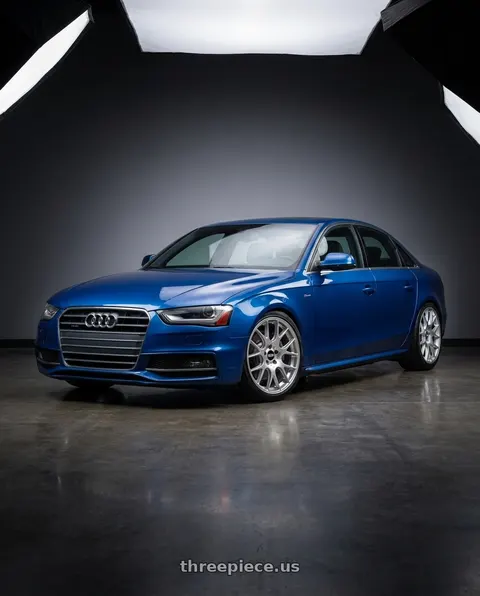 2014 Audi A4 with BBS CH-R 5x112 19x9.5 +45 Brilliant Silver Polished Rim Protector wheels