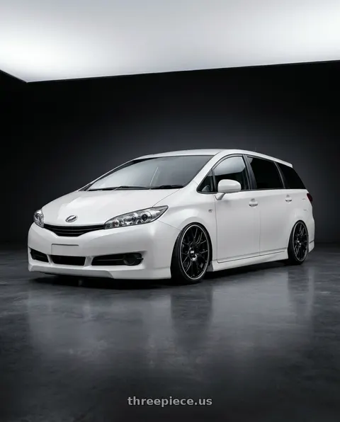2013 Toyota wish with BBS CH-R 5x130 19x8.5 +51 Satin Black Polished Rim Protector wheels