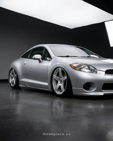 2010 Mitsubishi Eclipse with Forgestar CF5 5x114.3 19x9.5 +29 Gloss Silver wheels