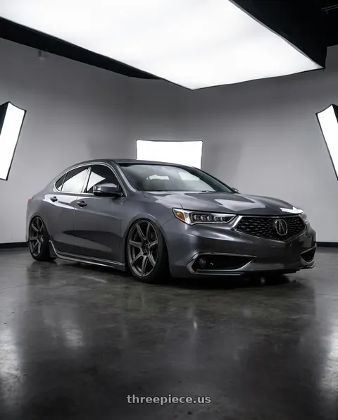 2019 Acura TLX with Work Emotion T7r 5x114.3 19x9.5 +38 Matte Gunmetal wheels