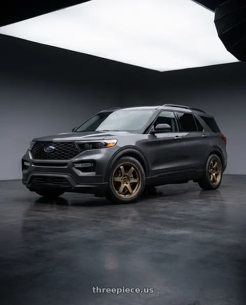 2025 Ford Explorer with 9six9 SIX-1 5x114.3 18X8.5 +35 Matte Bronze wheels