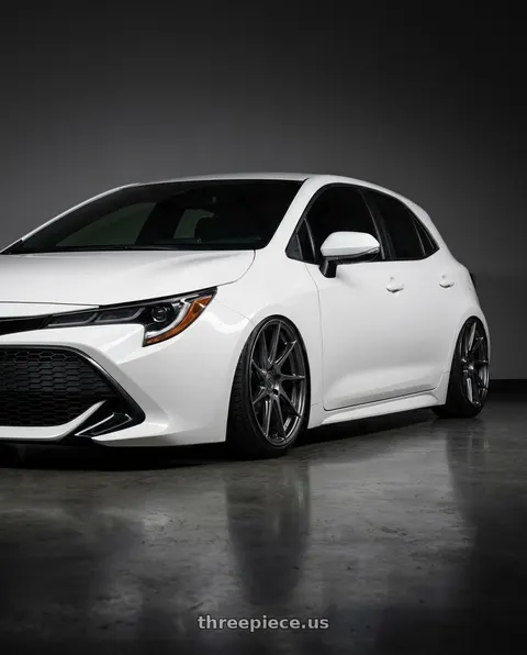 2023 Toyota Corolla with Aodhan AH09 5x114.3 18x8.5 +35 Hyper Black wheels