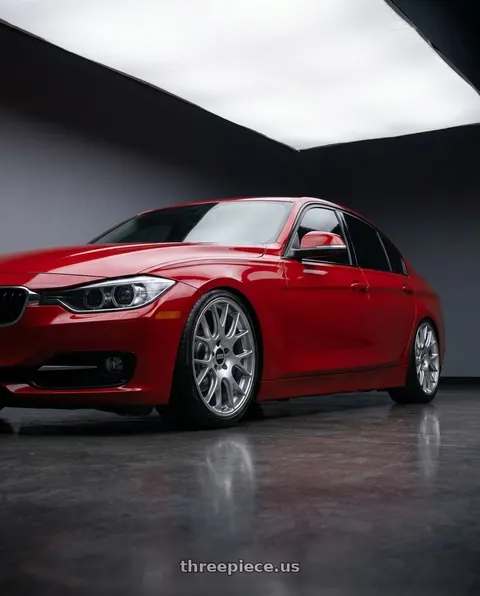 2013 BMW 328i with BBS CH-R 5x114.3 19x8 +38 Brilliant Silver Polished Rim Protector wheels