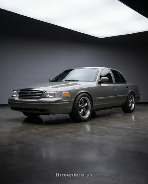 2009 Ford Crown Victoria with American Racing AR105 TORQ THRUST M 5X114.3 17X8 +30 ANTHRACITE W/ MACHINED LIP wheels