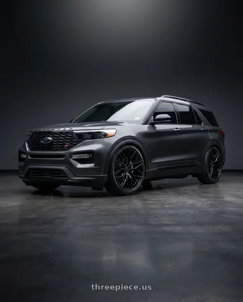 2023 Ford Explorer ST with Avant Garde Wheels M520R 5X112 24x10 +22 Gloss Black wheels
