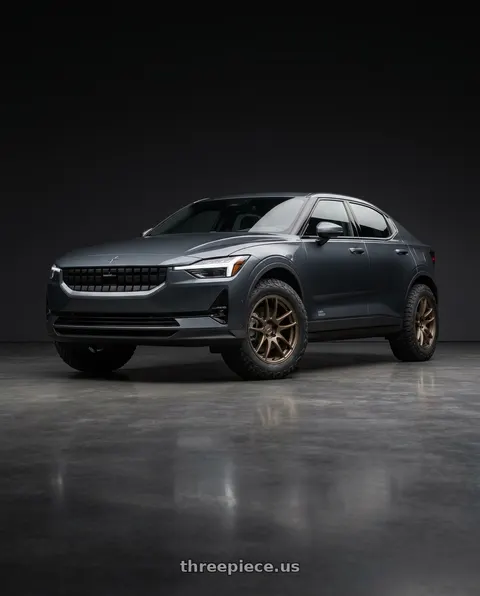 2026 Polestar 2 with Work Emotion Cr Kiwami 5x108 18x9.5 +38 Matte Bronze wheels