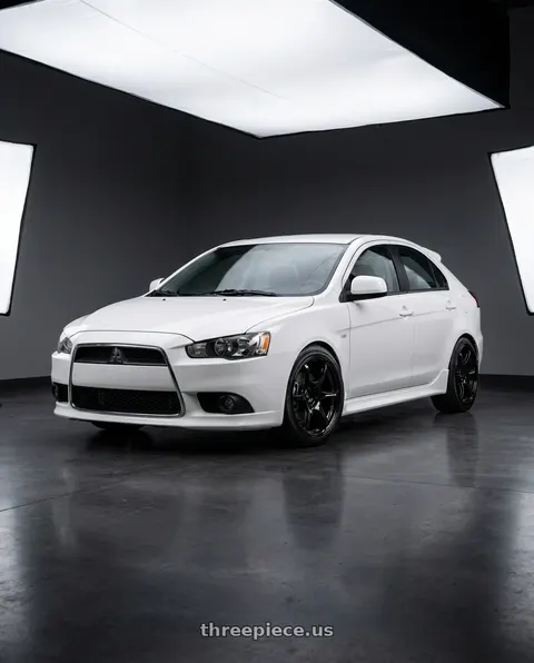 2014 Mitsubishi Lancer with Advan RGIII 5x114.3 18x8.5+31 Gloss Black wheels
