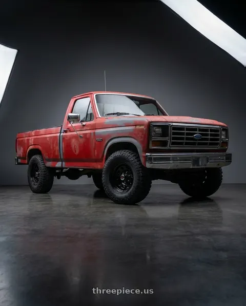 1985 Ford F-250 with Vision HD 84H 8x165.1 16x8-6 Gloss Black wheels