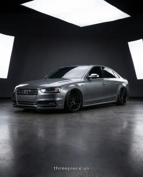 2015 Audi S4 with Avant Garde Wheels M520R 5X112 19x9.5 +40 Gloss Black wheels