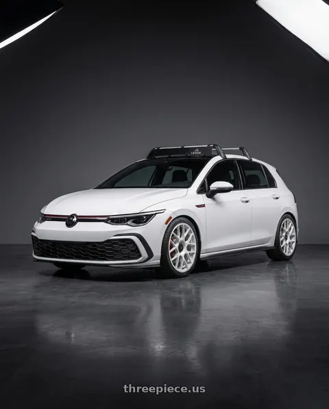 2024 Volkswagen GTI SE with fifteen52 APEX 5x112 / 5x120 18x8.5 +35 RALLY WHITE (GLOSS WHITE) wheels