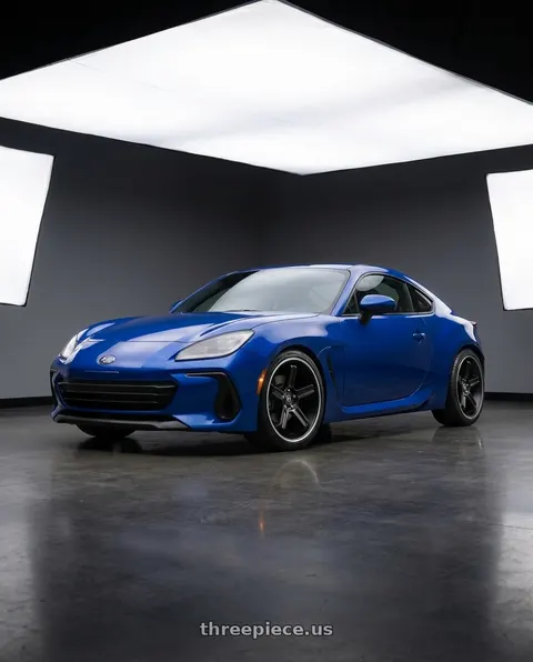 2025 Subaru BRZ with Motegi MR122 5X100 18X9 +45 SATIN BLACK W/ MACHINED STRIPE wheels