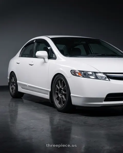 2007 Honda Civic with Konig Hypergram 5x114.3 17x8+35 Matte Grey wheels