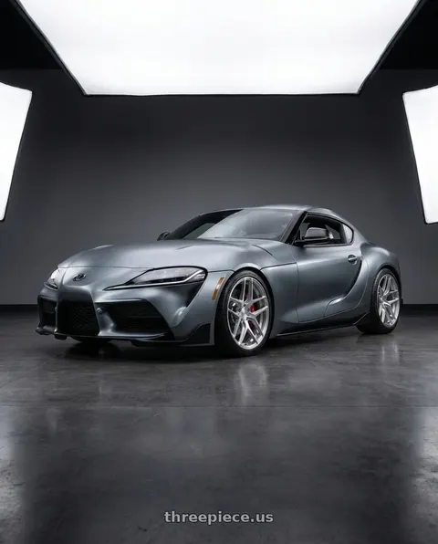 2021 Toyota GR Supra with MRR FS1 5x112 18x9.5  +25 Brushed Clear wheels