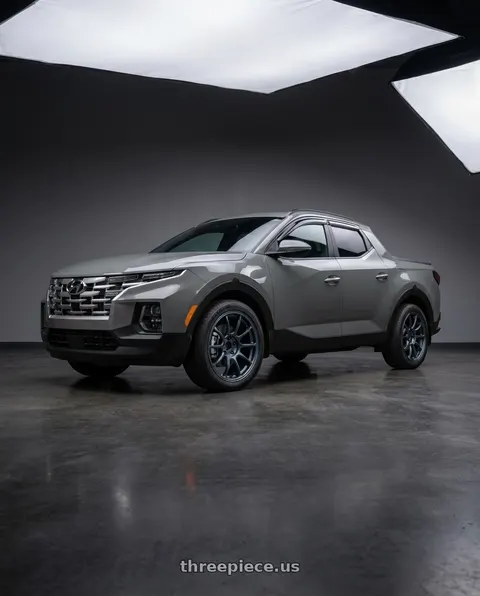 2022 Hyundai Santa Cruz with Volk Racing ZE40 5x114.3 18x8.5+42 Matte Blue Gunmetal wheels