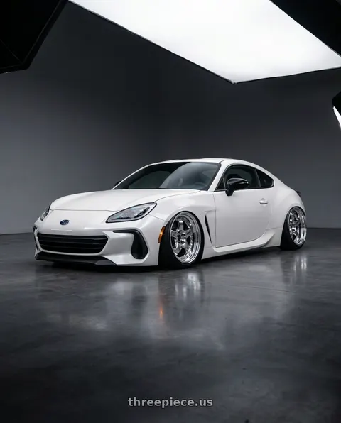 2025 Subaru BRZ with Work Meister S1 3P 5x100 18x9.5+35 L Disk Bright Buff Finish wheels