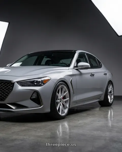 2019 Genesis G70 with ESR Wheels FORGETECH SERIES RF2 5x100 18x8.5 +30 Hyper Silver wheels