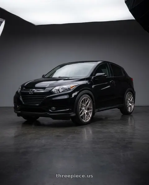 2017 Honda HR-V with MRR FS1 5x120 18x8.5  +35 Brushed Tint wheels