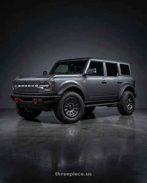 2023 Ford Bronco Badlands with Fuel 1PC D835 CYCLE 6X139.7 17X8.5 +25 MATTE GUNMETAL WITH BLACK RING wheels