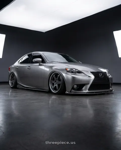 2014 Lexus IS250 with KATANA RACING KR08 5x114.3 18x8 +40 Glossy GunMetal wheels