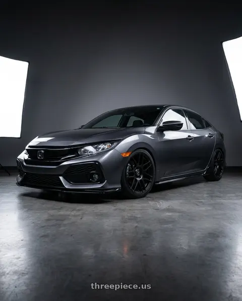 2018 Honda Civic Sport with Forgestar F14C 5x114.3 18x9.5 +35 Satin Black wheels