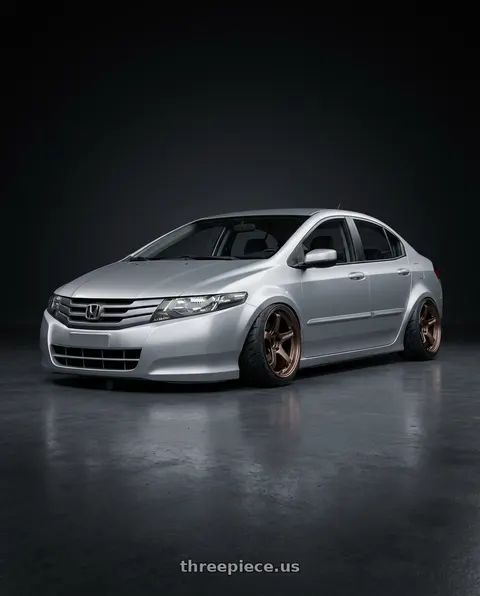 2015 Honda city with Advan Racing GT BEYOND 5x114.3 18x8.0 +44 RACING COPPER BRONZE wheels