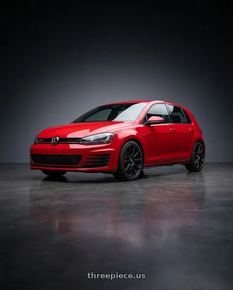 2017 Volkswagen GTI SE with Motegi MR127 CS10 5X112 18X8 +38 SATIN BLACK wheels