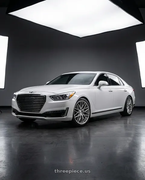 2018 Genesis G90 Ultimate with Rohana RFX10 5x114.3 20x9+35 Brushed Titanium wheels
