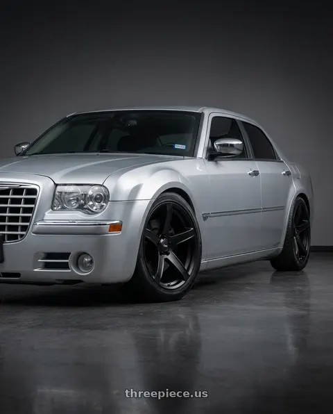 2005 Chrysler 300 with Voxx Replica Hellcat 2 5x115 20x9.5+18 Matte Black wheels
