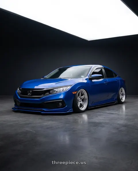 2020 Honda Civic EX with Work T5R 2P 5x114.3 18x8.5 +38 GT SILVER wheels