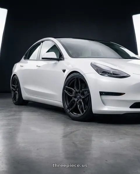 2020 Tesla Model 3 Performance with ADV.1 ADV005 5x114.3 20x9 +35 Satin Black wheels