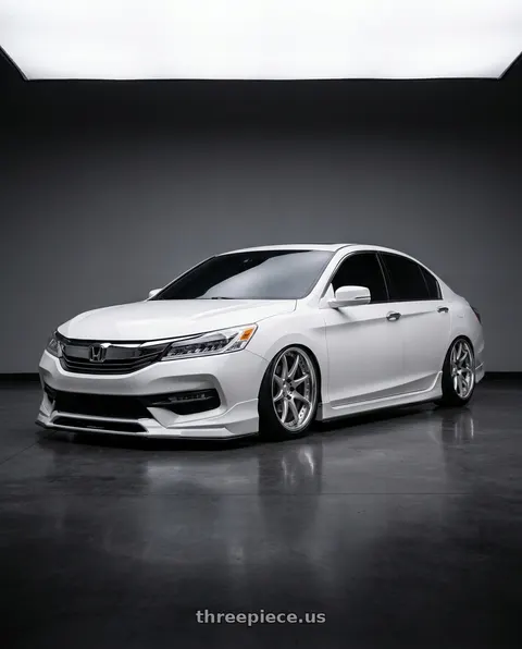 2016 Honda Accord with Work Emotion Cr 3P 5x115 20x15-3 A Disk Burning Silver wheels