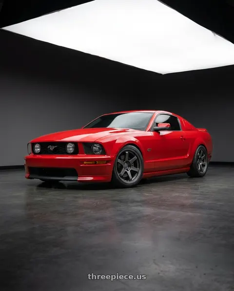 2007 Ford Mustang with 9six9 SIX-1 5x114.3 19X10 +35 Carbon Gray wheels