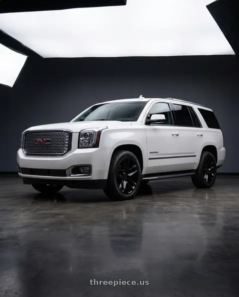 2016 GMC Yukon Denali with OE Wheels CV34B 6x139.7 18x8.5+26 Gloss Black wheels
