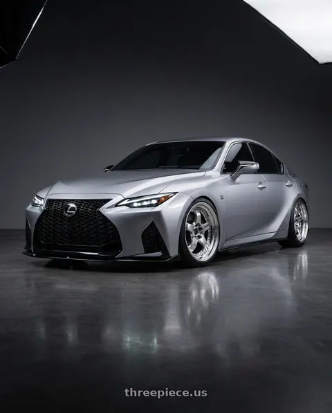 2024 Lexus IS300 with Work Meister S1 3P 5x114.3 19x9+38 L Disk Bright Buff Finish wheels