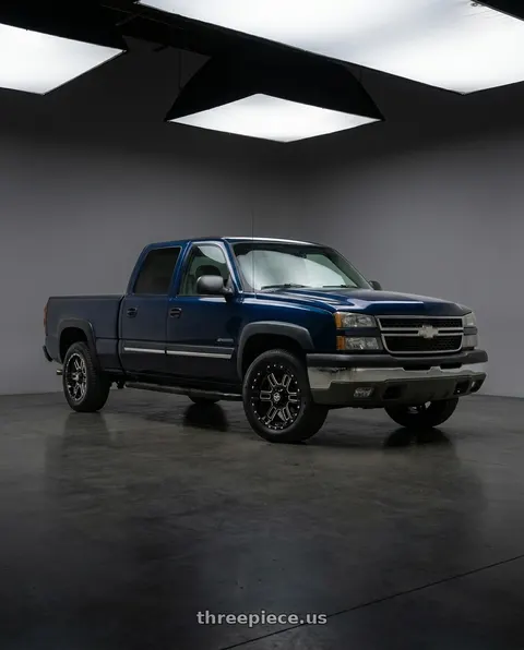 2003 Chevrolet Silverado 2500 HD with Enkei Commander 6x135 18x8.5+25 Black Machined wheels