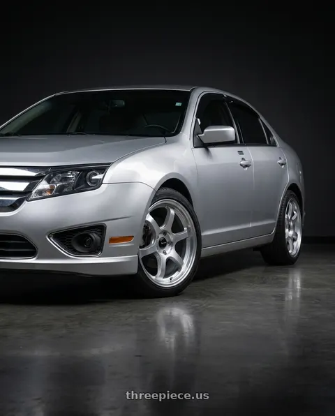 2012 Ford Fusion with Vors LT61 5x114.3 18x8.5 +35 Silver Machined Face wheels