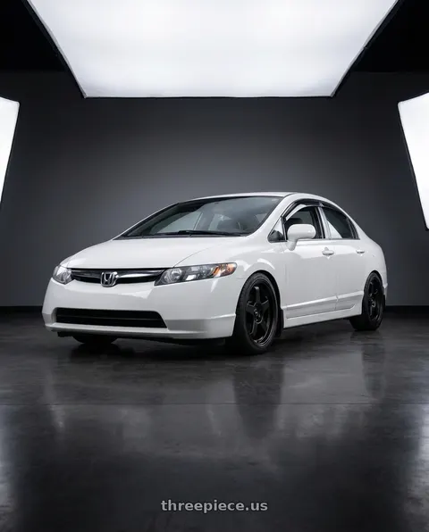 2007 Honda Civic with Vors SP1 5x100/5x114.3 17x8  +35 All Matte Black wheels