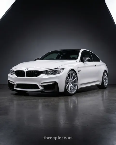 2018 BMW M4 with Niche 1PC M112 SURGE 5X120 19X8.5 +35 GLOSS SILVER MACHINED wheels