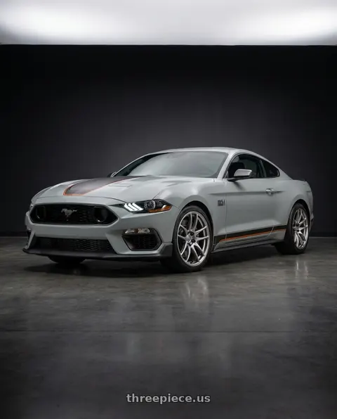 2021 Ford Mustang Mach 1 with Work Emotion Cr Kiwami 5x114.3 19x9.5 +38 Gt Silver wheels