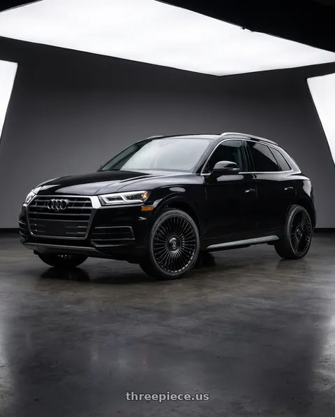 2019 Audi Q5 with DOLCE LUXURY TRENTO 5x112/5x114.3 22x10.5 +40 Glossy Black wheels