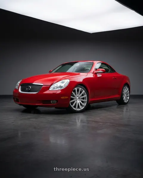 2005 Lexus SC430 with MRR HR9 5x114.3 20x8.5  +35 Silver Machine Face wheels