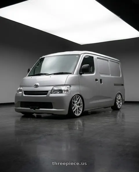 2025 Toyota Town Ace Van with Aodhan AFF2 5x120 19x9.5+35 Gloss Silver Machined Face wheels