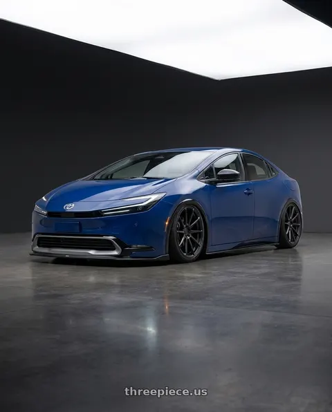 2024 Toyota Prius Prime XSE with TSW TW004 CANARD 5X114.3 19x9.5 +20 MATTE BLACK wheels