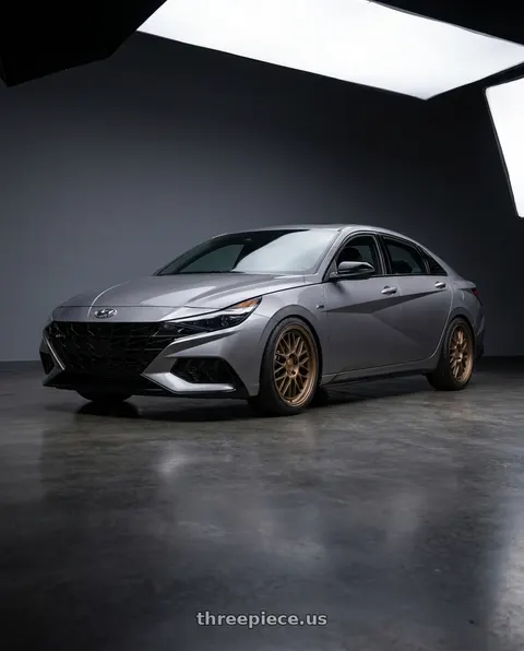 2023 Hyundai Elantra N with KATANA RACING KR06 5x114.3 18x8 +40 Matte Bronze wheels