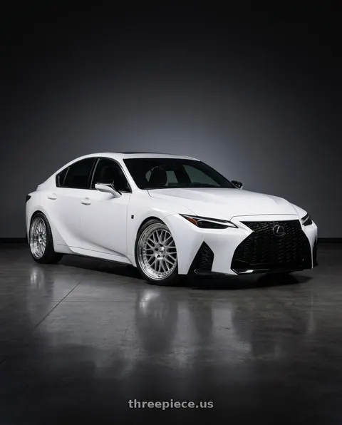 2025 Lexus IS500 with Work Meister M1 3p 5x114.3 19x9+36 O Disk Silver wheels