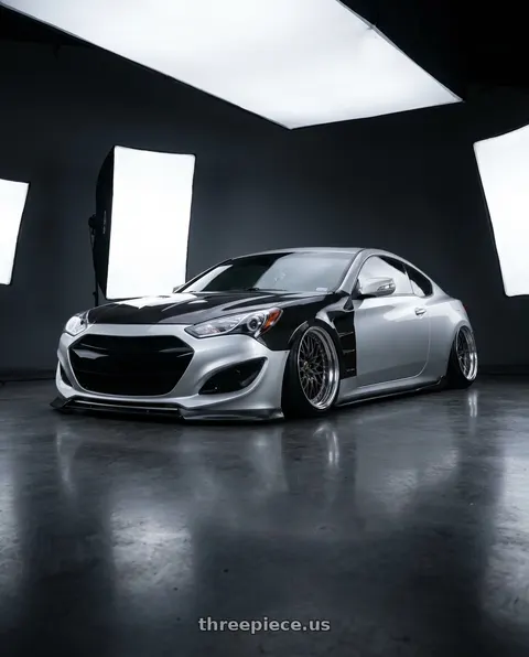 2013 Hyundai Genesis Coupe with Work Vs-Xv 5x114.3 19x11-5 R Disk Matte Dark Gunmetal wheels