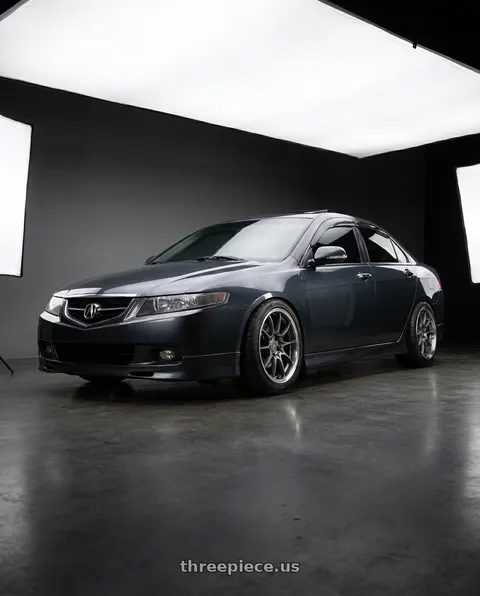 2004 Acura TSX with Motegi MR152 SS5 5X114.3 17X8 +45 GUNMETAL WITH MACHINED LIP wheels
