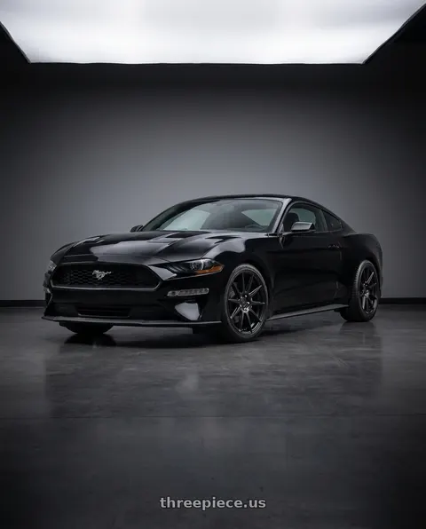 2023 Ford Mustang with Niche 1PC M147 ESSEN 5X114.3 18X8 +40 MATTE BLACK wheels