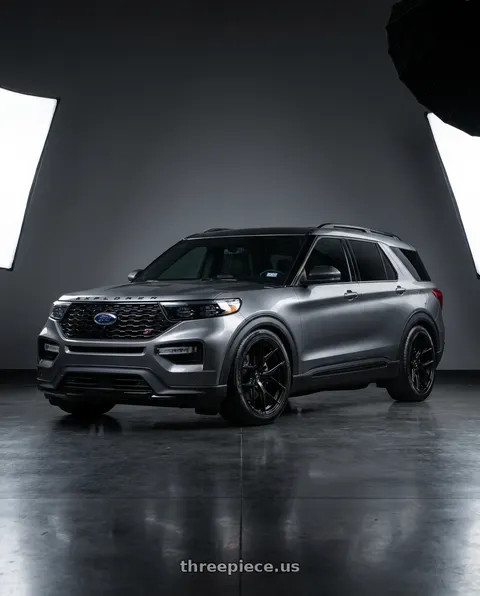 2023 Ford Explorer ST with VOSSEN HF6-4 6X135 22x10 -18 SATIN BLACK wheels