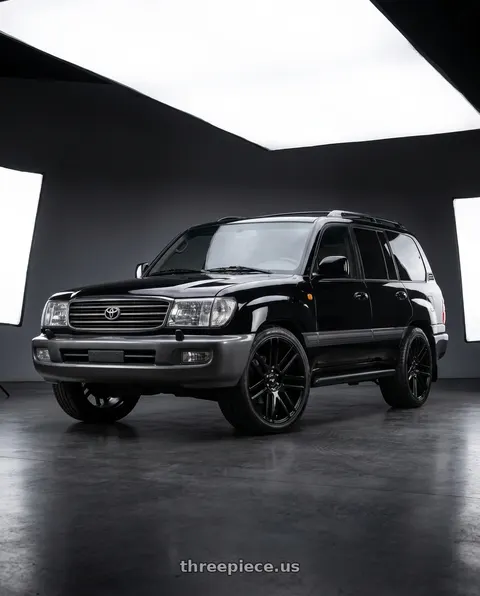 2001 Toyota Land Cruiser with Niche 1PC M097 ELAN 6X139.7 24X10 +30 GLOSS BLACK wheels